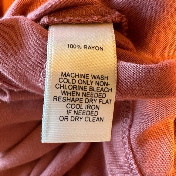 Loft Outlet Womens Rayon Ruffled Long Sleeve Top Size M Dusty Rose - Picture 6 of 7